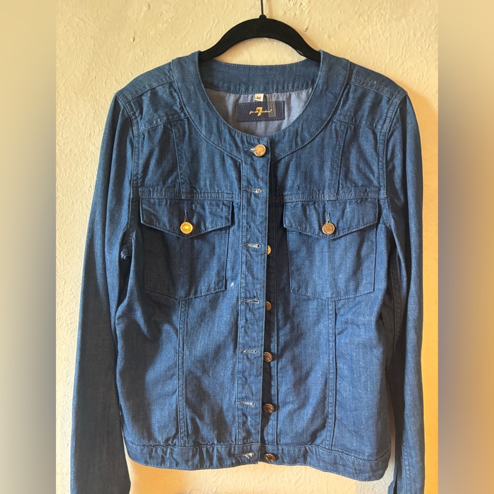 Seven For all man kind Women's Blue Denim Jacket